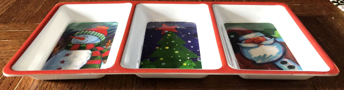 Christmas/Holiday Tri-Sectional Platter