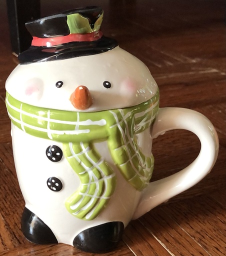 Snowman Mug w/ Cover/Lid