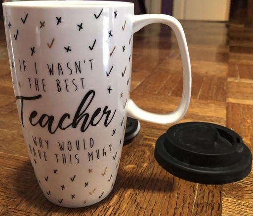 "Best Teacher" Travel Mug w/ Covers/Lids